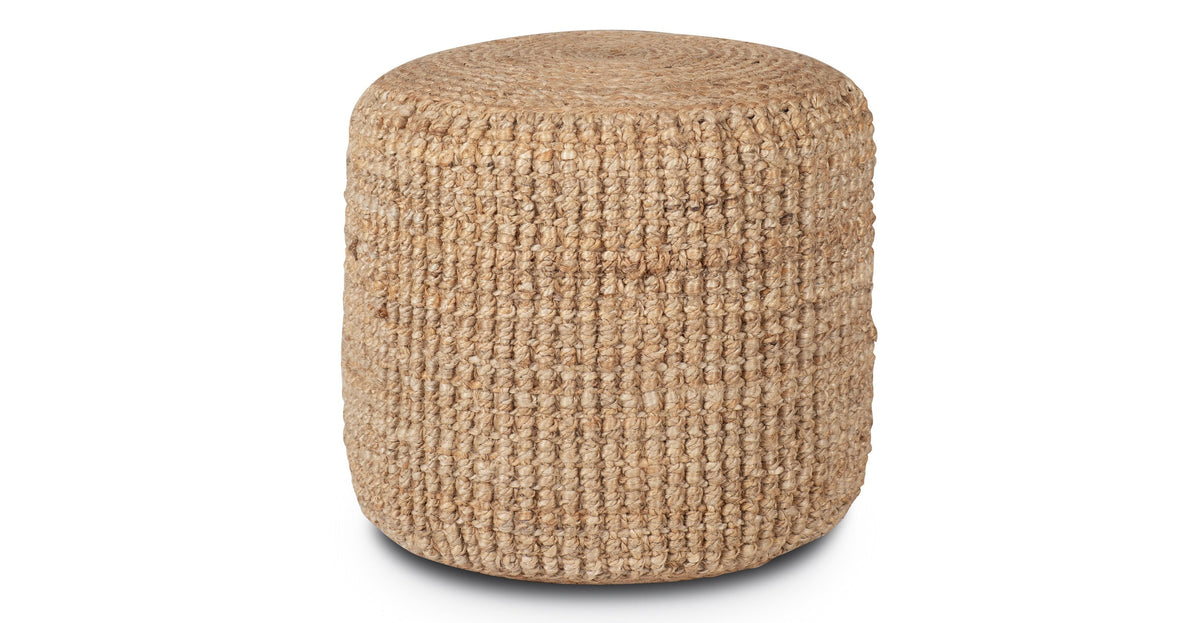 Abel 16" Jute Pouf