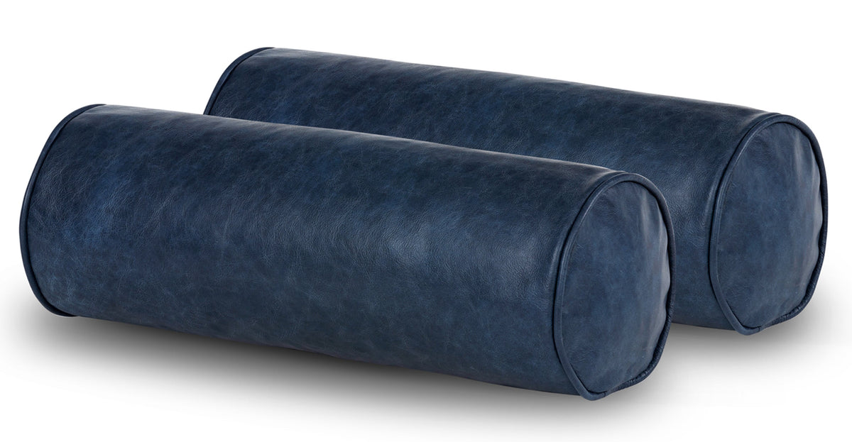 Napa Leather Bolster Pillow Set