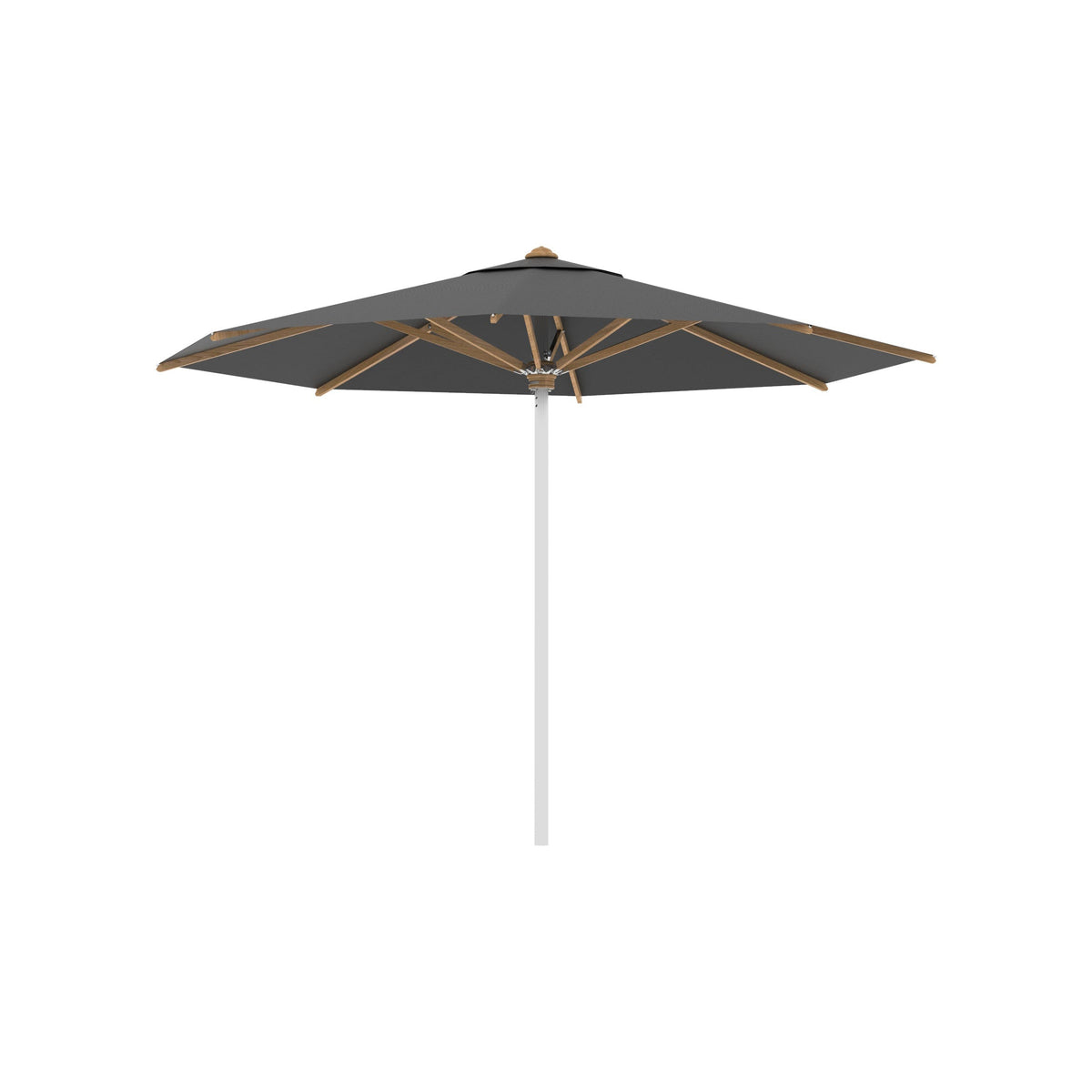 Shady Round Umbrella with Teak Ribs